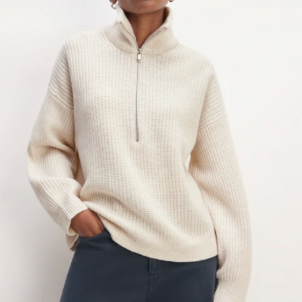 The Felted Merino Half-Zip Sweater